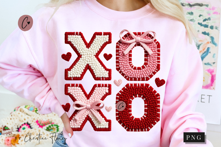 Latch Hook Yarn Valentine Xoxo PNG