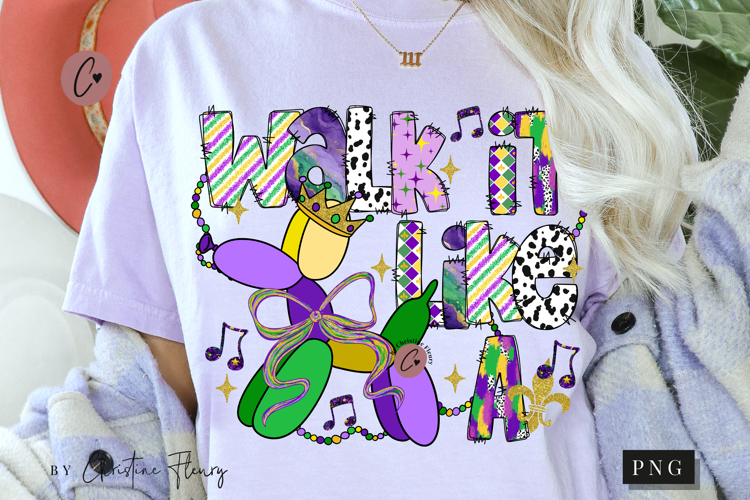 Walk It Like A Dog PNG | Mardi Gras Png
