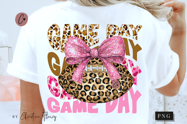 Leopard Print Game Day PNG