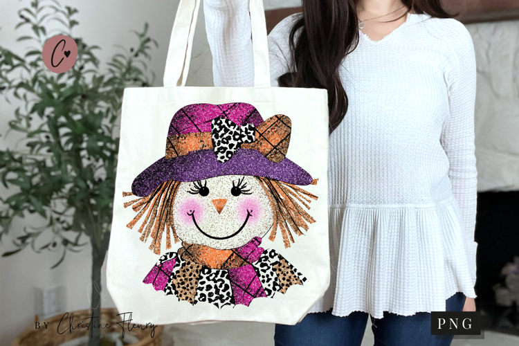 Preppy Halloween Scarecrow PNG