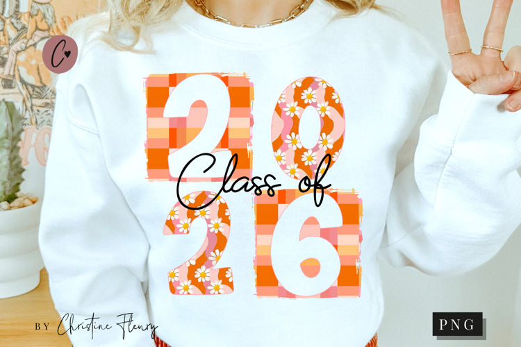 Groovy Class Of 2026 PNG