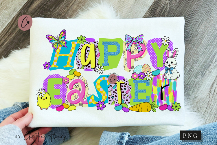 Preppy Ransom Happy Easter PNG Design | Easter PNG