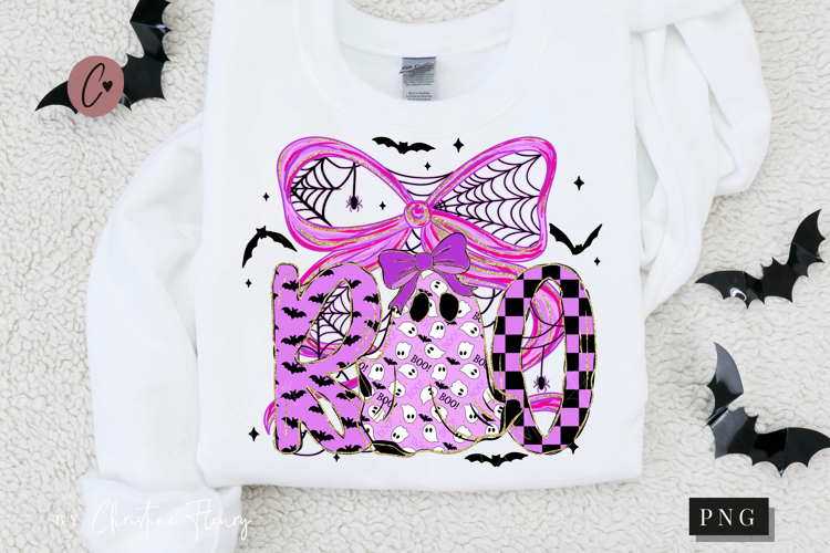 Preppy Boo Ghost Coquette PNG