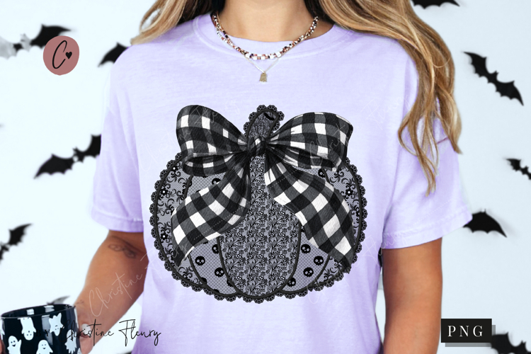 Halloween Lace Pumpkin PNG