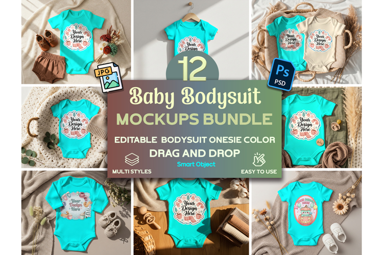 Baby Bodysuit Mockup Bundle