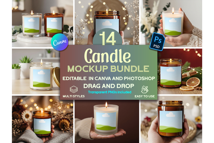 Candle mockup bundle