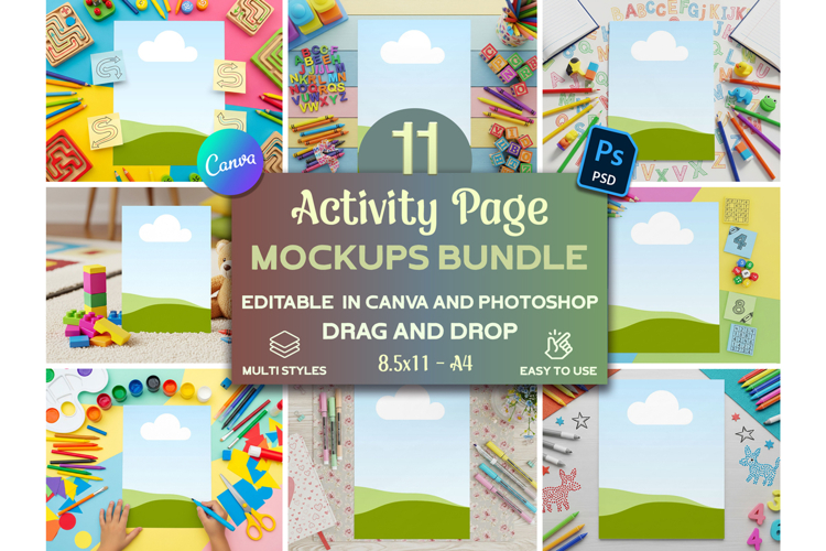 Worksheet Activity Page Mockup Bundle