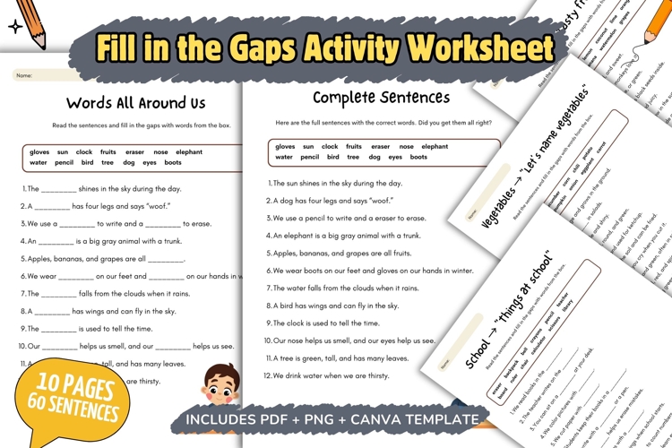 Fill in the Gaps Activity Worksheet