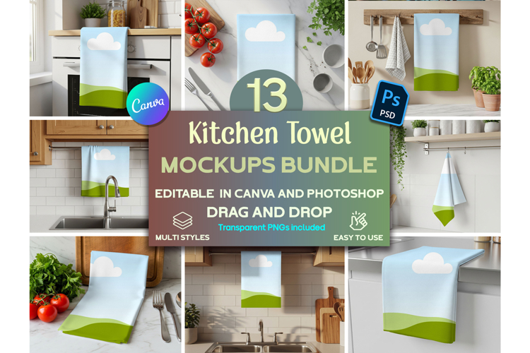 Kitchen Towel Mockup Bundle