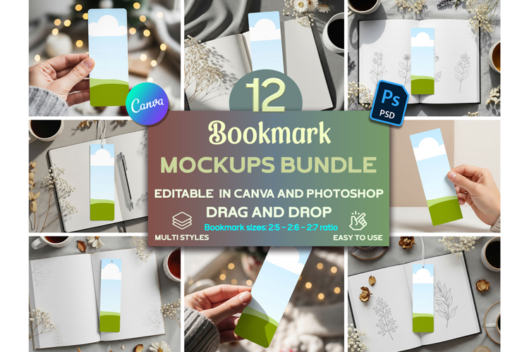 Bookmark Mockup Bundle