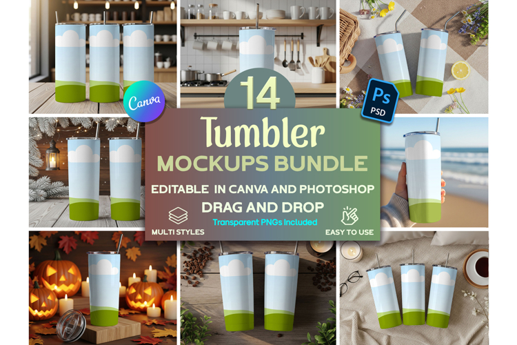Tumbler mockup bundle