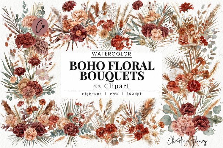 Boho Flower Clipart Image 21