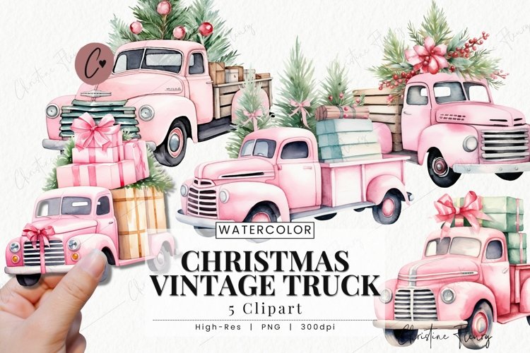 Vintage Truck Clipart Image 7