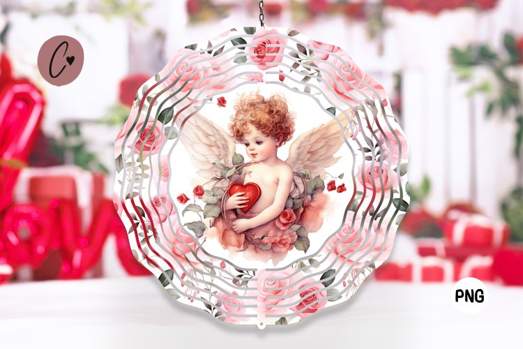 Valentines Cupid Wind Spinner | Valentine Sublimation