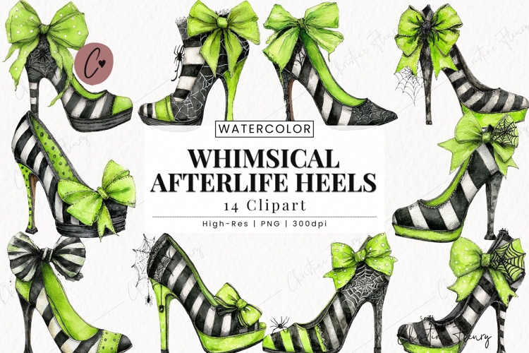 Whimsical Afterlife Heels Clipart Bundle