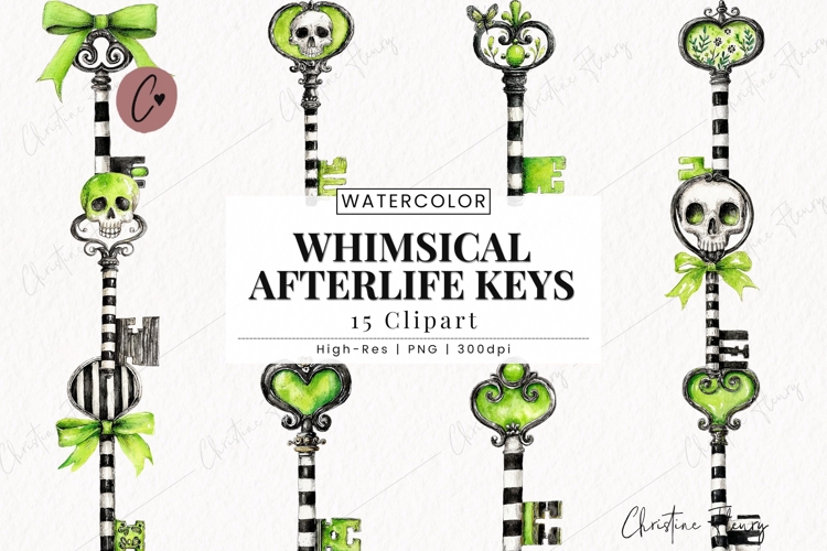 Whimsical Afterlife Keys Clipart Bundle