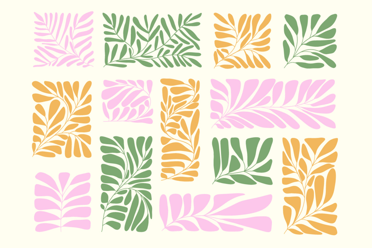 Hand Drawn Tropical Leaves Botanical SVG Bundle