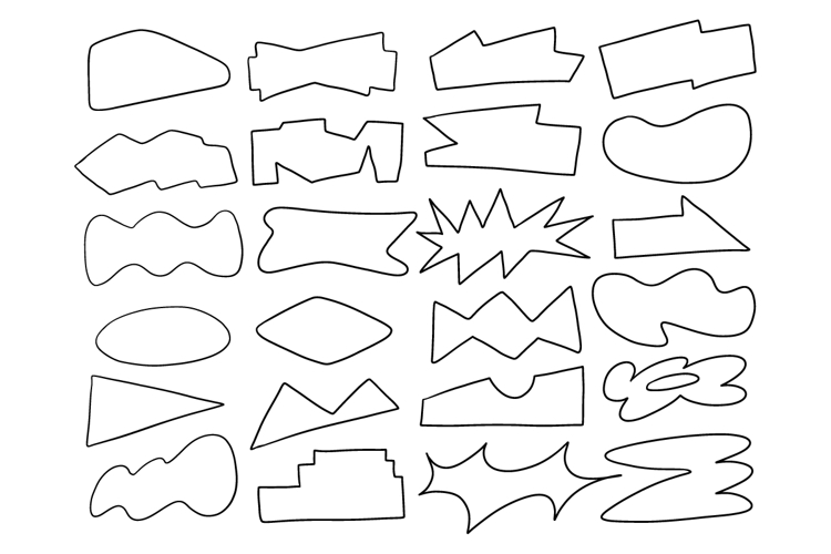 Hand Drawn Abstract Label Badge SVG Bundle Set