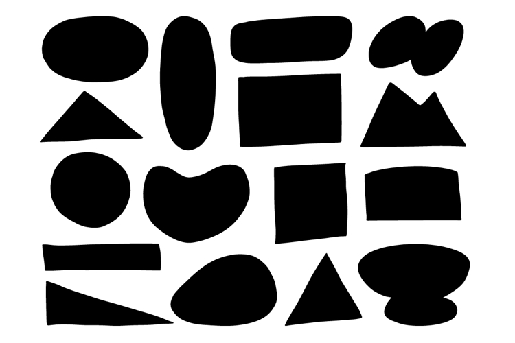 Hand Drawn Abstract Geometric Shape SVG Bundle Set