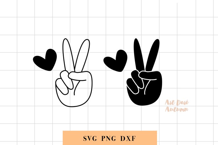 Peace Sign Silhouette Image 8