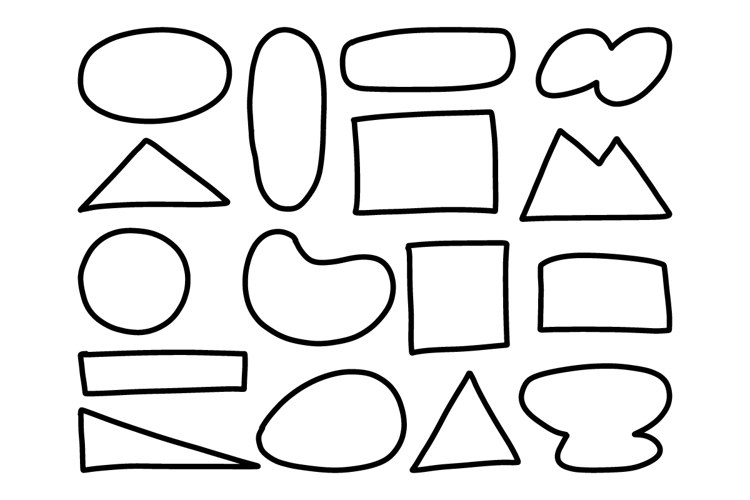 Shape Outline SVG Bundle Hand Drawn Abstract Shapes example image 1