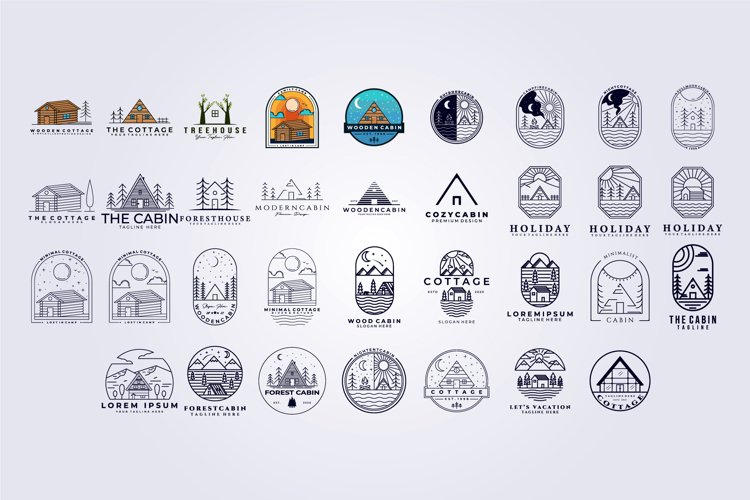 Log Cabin Logo Design Image 3