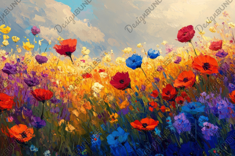 Flowers Painting Background Wallpaper example image 1