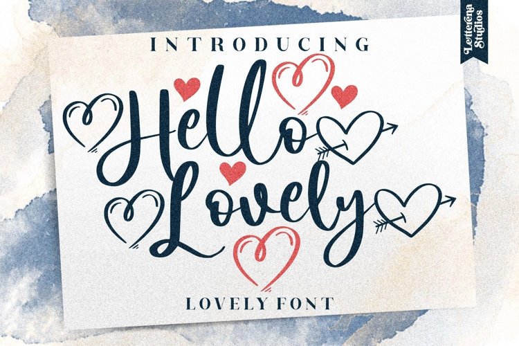 Hello Lovely - Beautiful Lovely Script Font example image 1