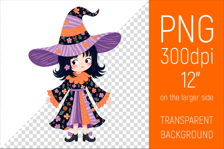Halloween Witch Clipart |Halloween Party Design example image 1