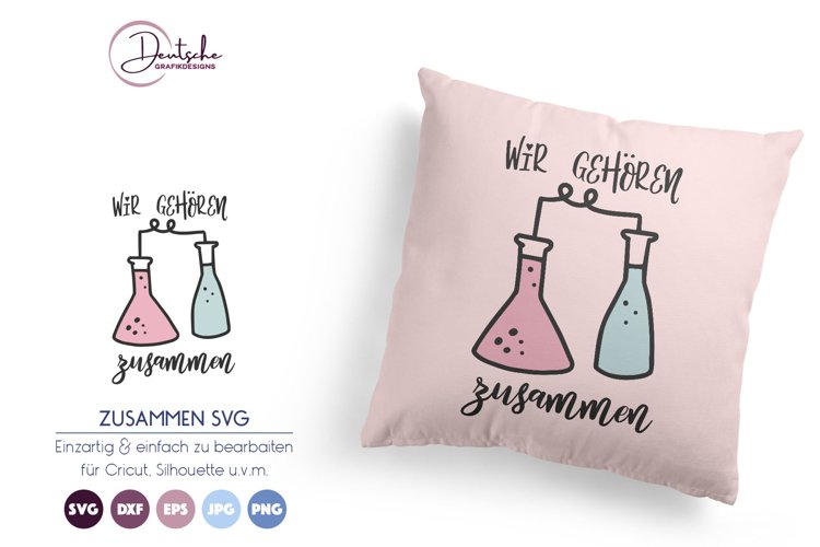 Wir gehören zusammen SVG | Chemie SVG example image 1