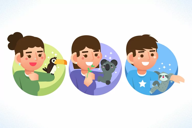 People Avatar Holding Animal