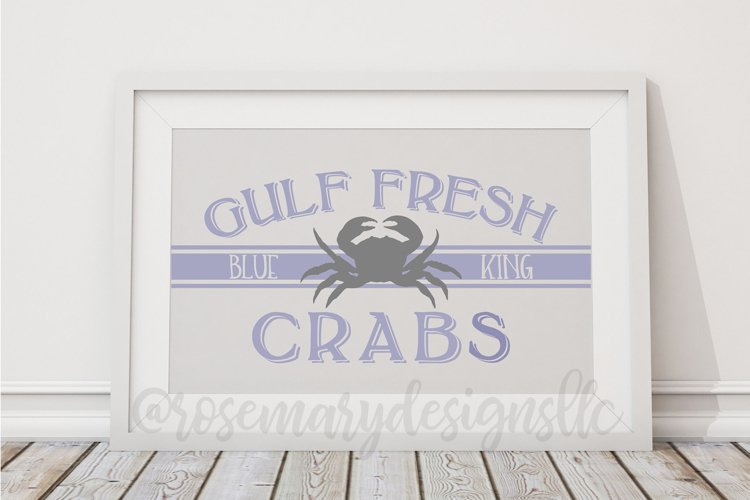 Gulf Fresh Crabs SVG example image 1