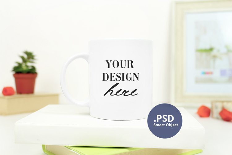 Mug Mockup | White Mug Mockup in PSD with smart object, JPG
