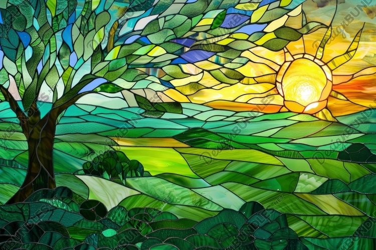 Stained Glass Texture Image 12