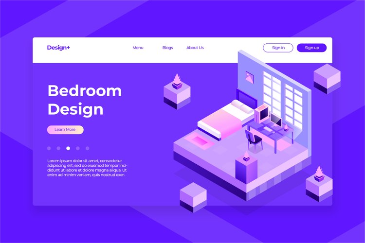 Bedroom - Hero Header & Landing Page example image 1