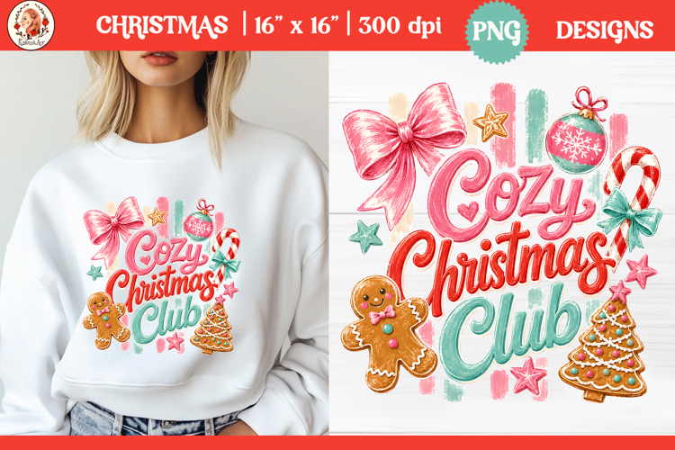 Retro Preppy Candy Coquette Girly Christmas sublimation