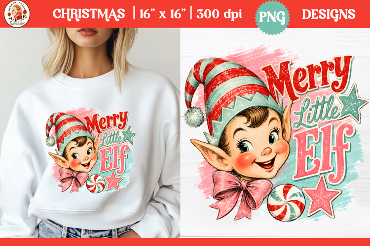 Retro Preppy Candy Coquette Girly Christmas sublimation