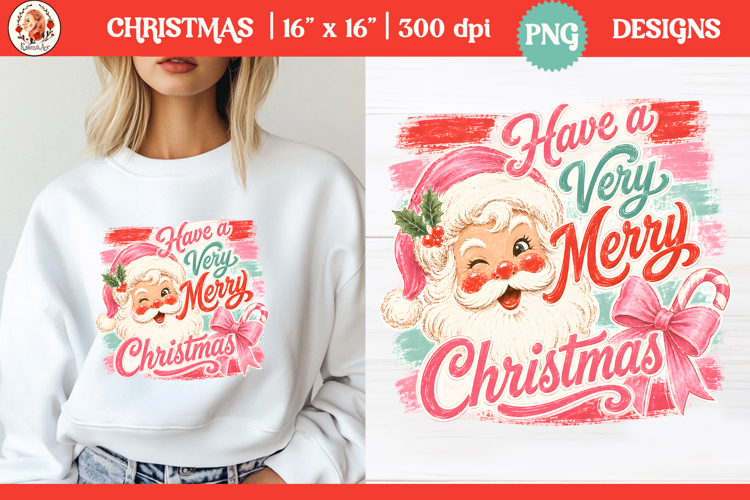Retro Preppy Candy Coquette Girly Christmas sublimation