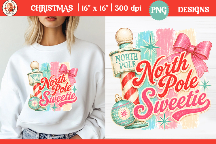 Retro Preppy Candy Coquette Girly Christmas sublimation