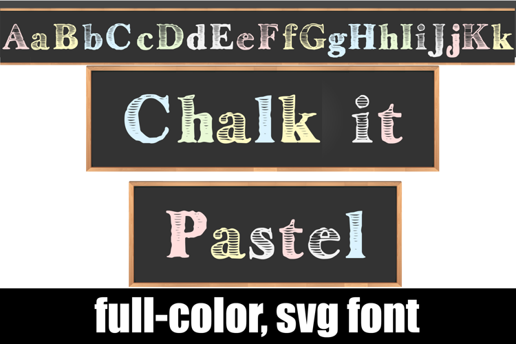 Chalk It Pastel Color Font