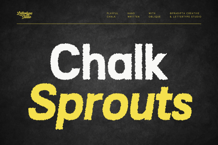 Chalk Sprouts Playful Chalk Handwritten Font example image 1