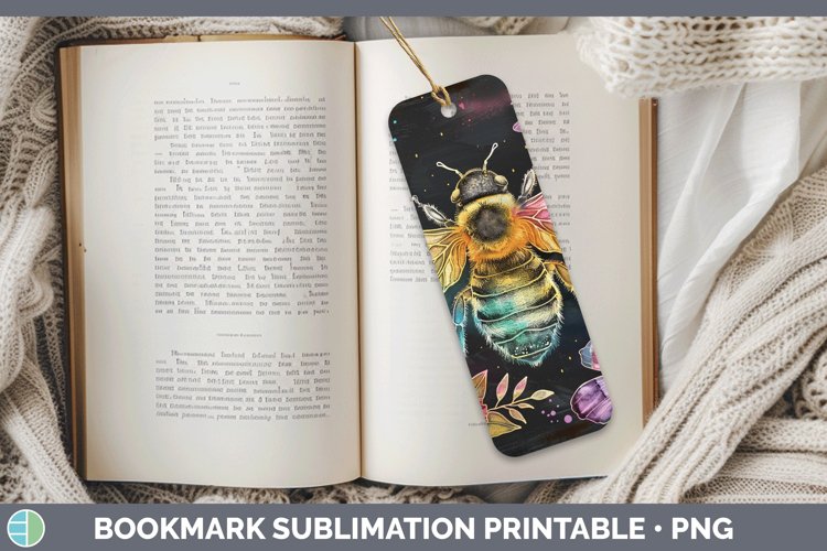 Chalkboard Bee Bookmark Sublimation Printable Designs