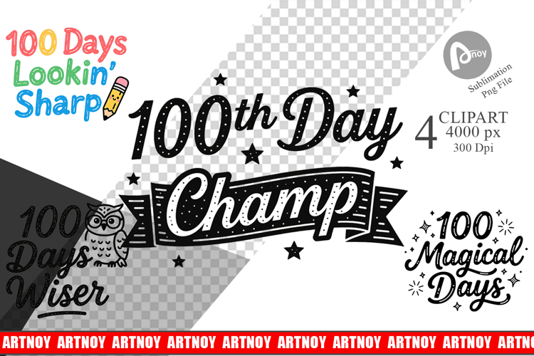 Chalkboard 100 Days Clipart