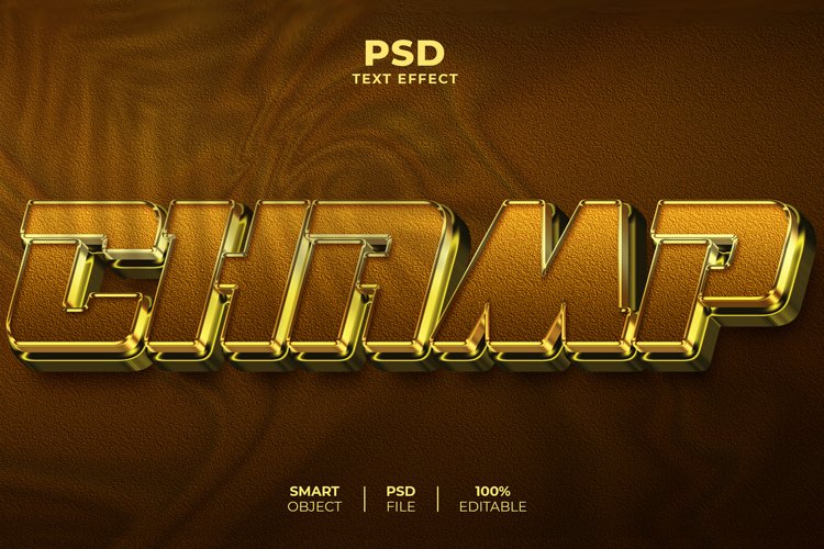 Champ 3D editable text effect