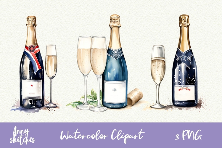Champange Bottle Png Image 5