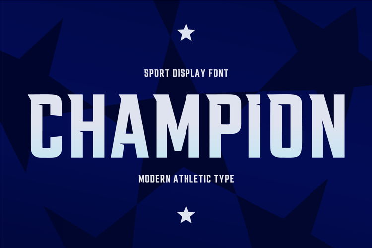 Champion Geometric Display Font