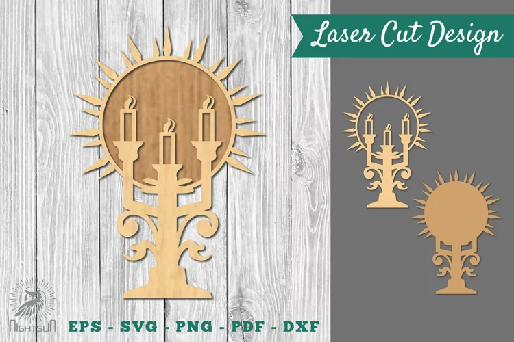 Chandelier Laser Cut Decoration SVG