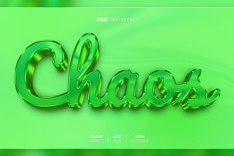 Chaos 3D editable text effect example image 1