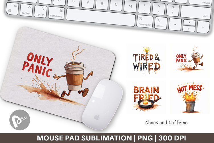 Chaos Caffeine Sarcastic Mouse Pad