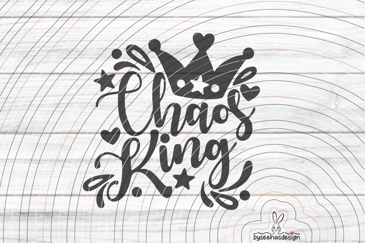 Chaos King cutting file SVG DXF example image 1